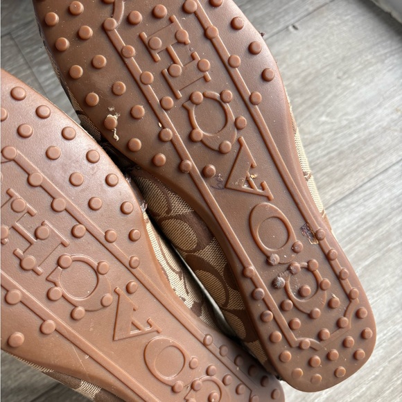 Coach Signature Canvas Loafers with Gold Accents - Picture 6 of 13